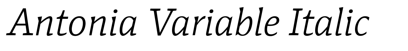 Antonia Variable Italic